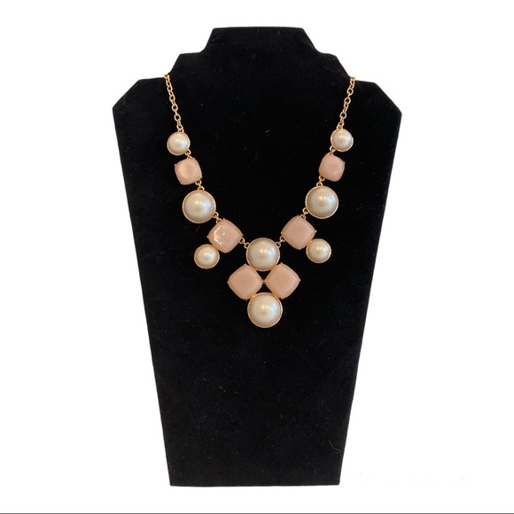 kate spade Jewelry - Kate Spade | Beautiful Pearl & Pink Stone Statement Necklace